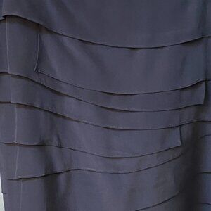 Ann Taylor Gray Ruffle Silk Skirt (8)